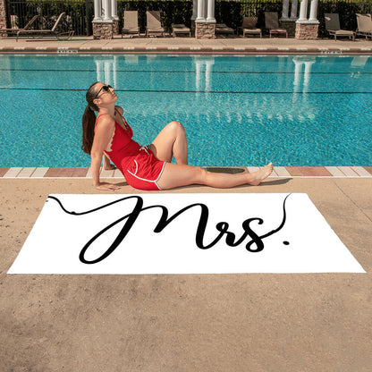 Mr. & Mrs. Beach Towel | Wedding Gift for Couple | Beach Towels for Couple