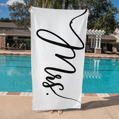 Mr. & Mrs. Beach Towel | Wedding Gift for Couple | Beach Towels for Couple