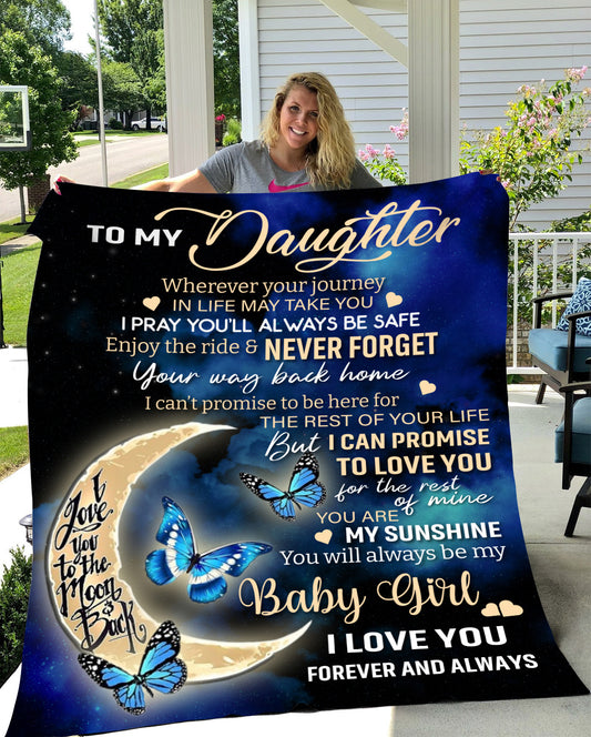 Daughter Blanket | I Love You to the Moon and Back