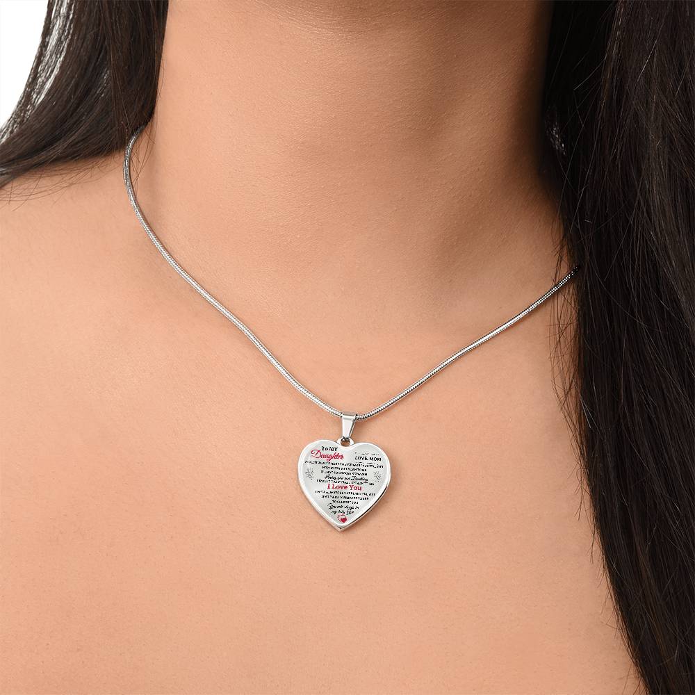 Heart Shaped Necklace for Daughter, Gift for Daughter, Heart Shaped Necklace Gift