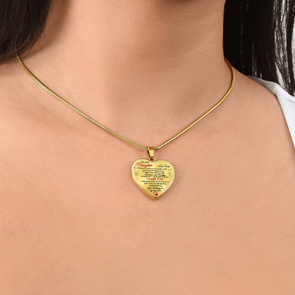 Heart Shaped Necklace for Daughter, Gift for Daughter, Heart Shaped Necklace Gift