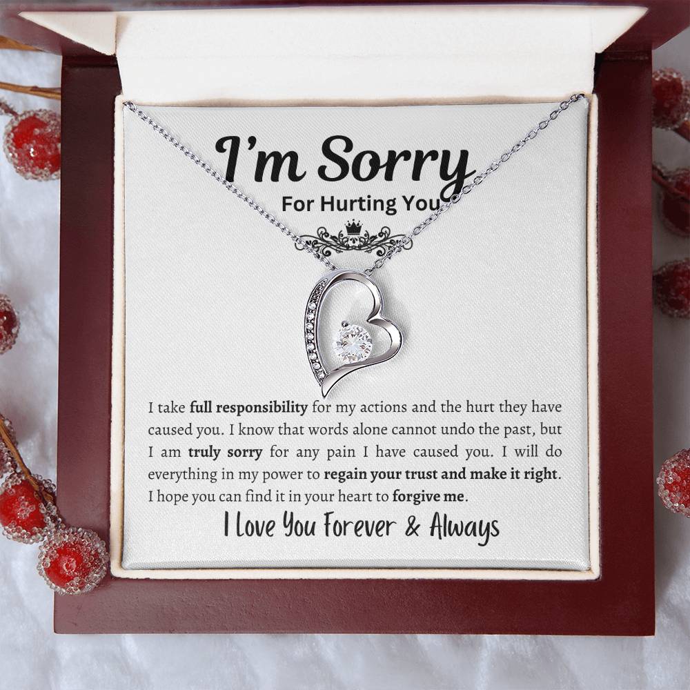 I'm Sorry For Hurting you - Forever Love Necklace, Gift for Her