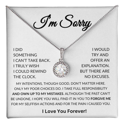 Apology Gift for Her, I'm Sorry Gift for her Eternal Hope Necklace