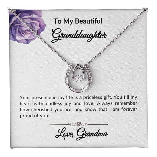 To my Granddaughter Lucky In Love Necklace