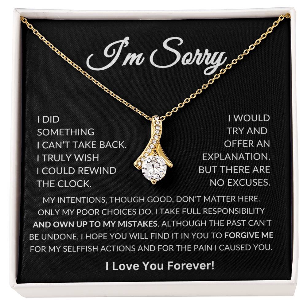 An Apology Gift for Her with Message Card, Alluring Beauty Necklace