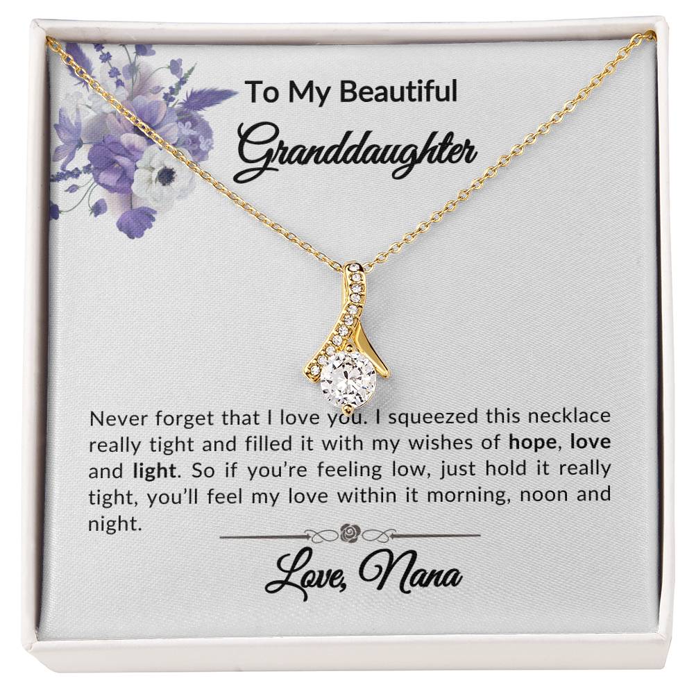 To My Beautiful Granddaughter, Alluring Beauty Necklace