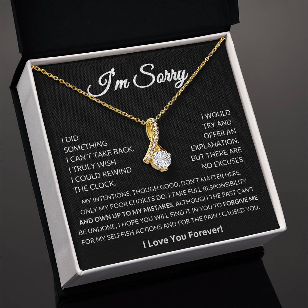 An Apology Gift for Her with Message Card, Alluring Beauty Necklace