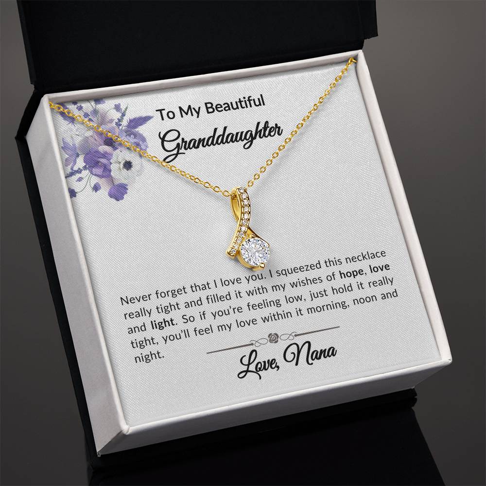 To My Beautiful Granddaughter, Alluring Beauty Necklace