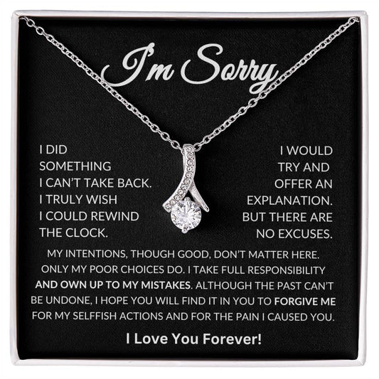 An Apology Gift for Her with Message Card, Alluring Beauty Necklace