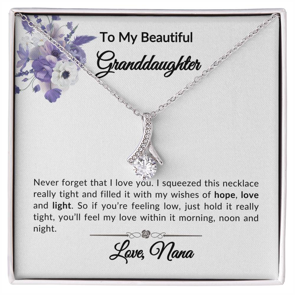 To My Beautiful Granddaughter, Alluring Beauty Necklace