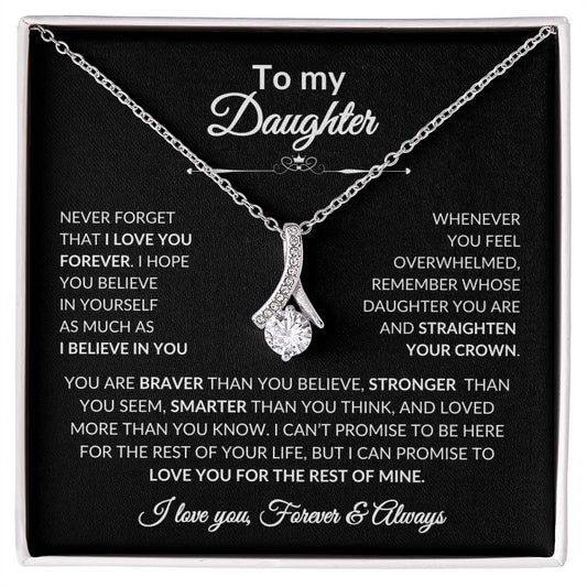 To My Daughter, Gift for my Daughter Alluring Beauty Necklace