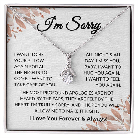 I'm Sorry Gift for Her | An Apology Gift for Her | Alluring Beauty Necklace (Yellow & White Gold Variants)