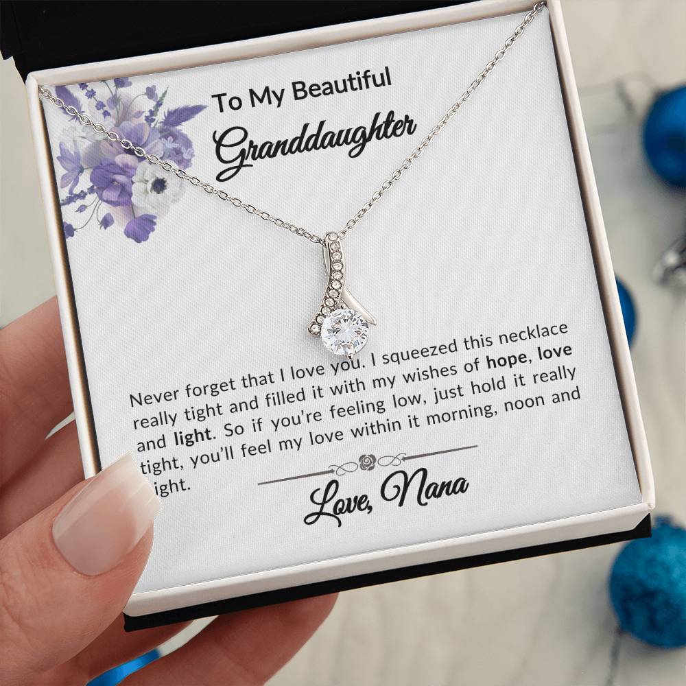 To My Beautiful Granddaughter, Alluring Beauty Necklace