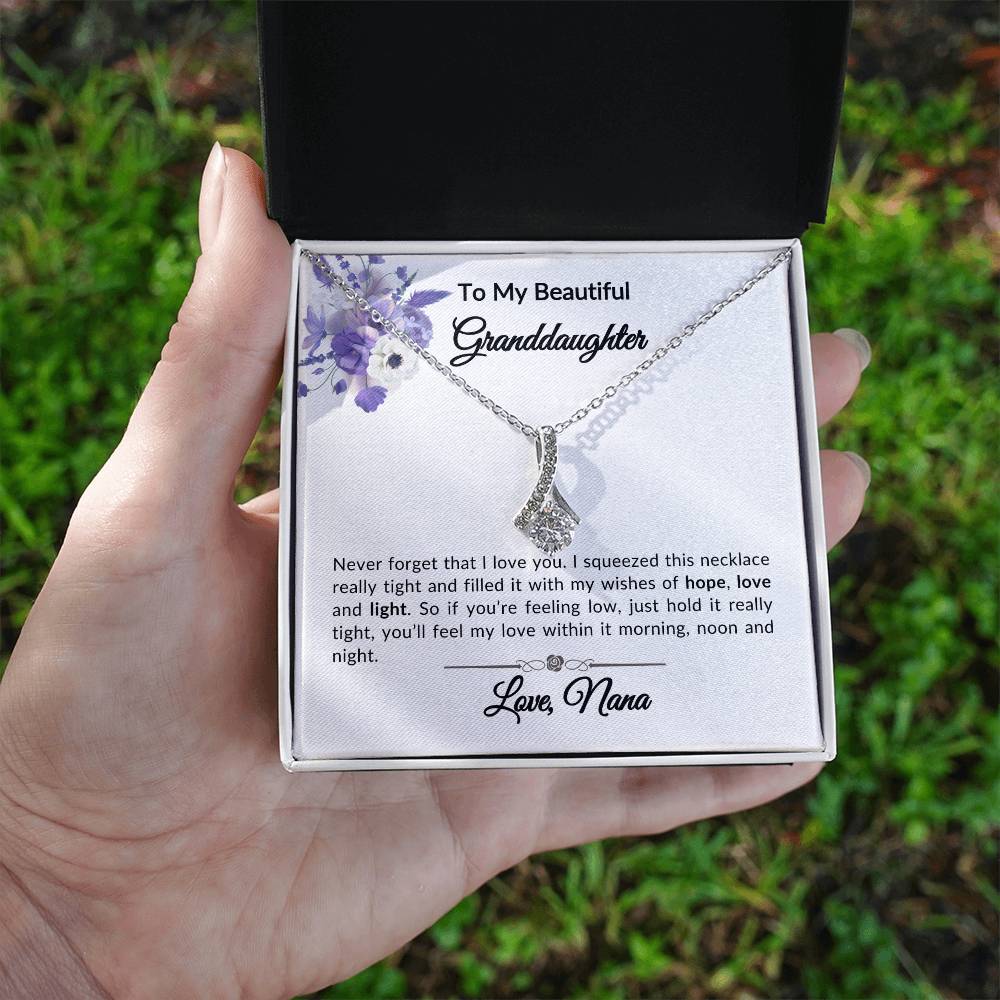 To My Beautiful Granddaughter, Alluring Beauty Necklace