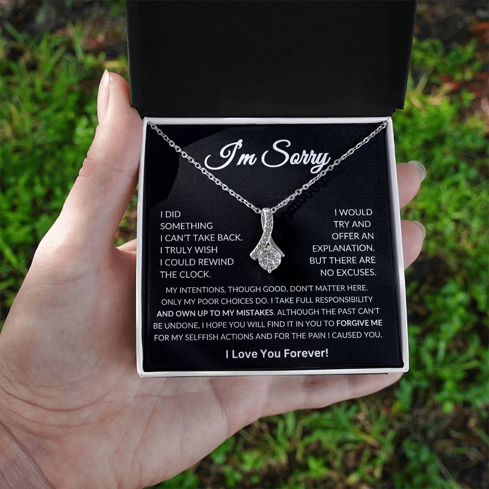 An Apology Gift for Her with Message Card, Alluring Beauty Necklace