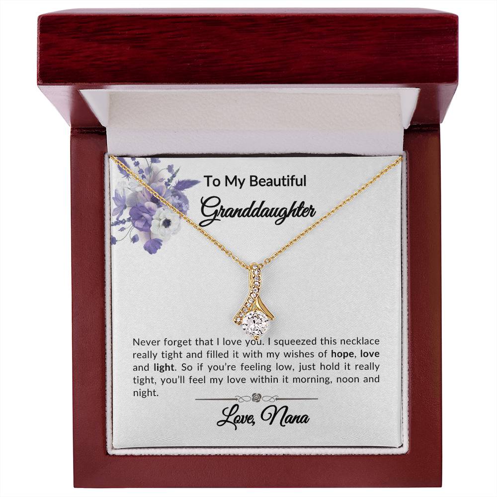 To My Beautiful Granddaughter, Alluring Beauty Necklace