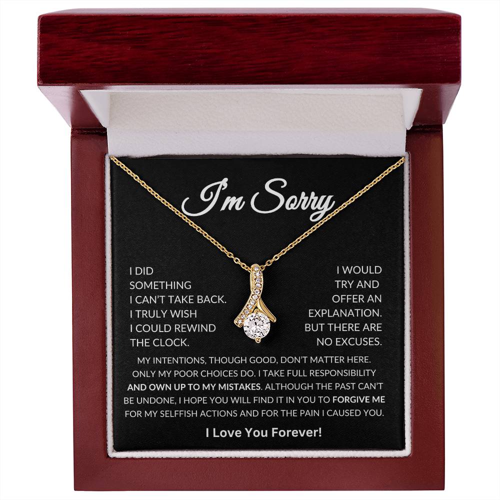 An Apology Gift for Her with Message Card, Alluring Beauty Necklace