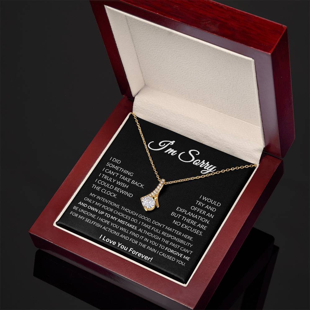 An Apology Gift for Her with Message Card, Alluring Beauty Necklace