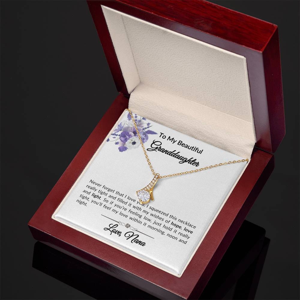 To My Beautiful Granddaughter, Alluring Beauty Necklace