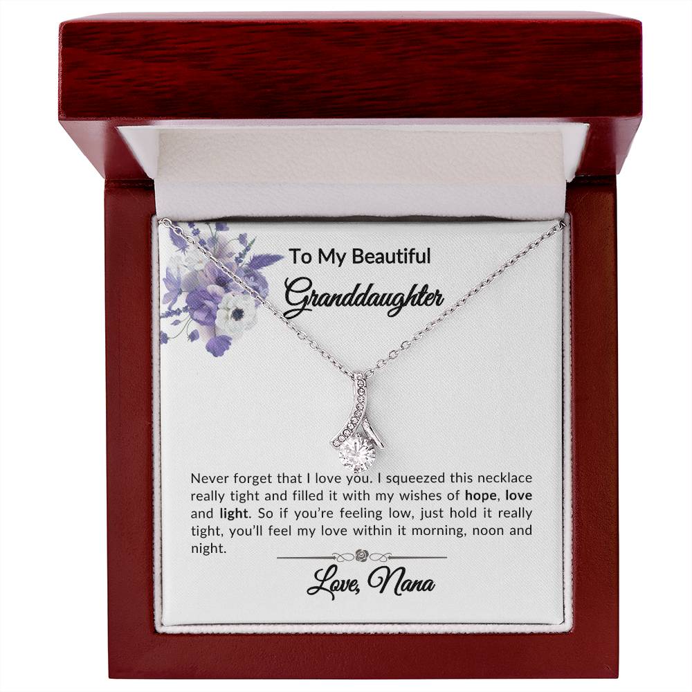 To My Beautiful Granddaughter, Alluring Beauty Necklace