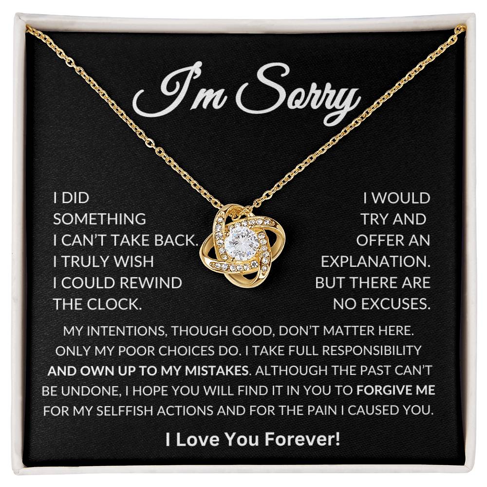 I'm Sorry Gift, An Apology Gift for Her,  Love Knot Necklace