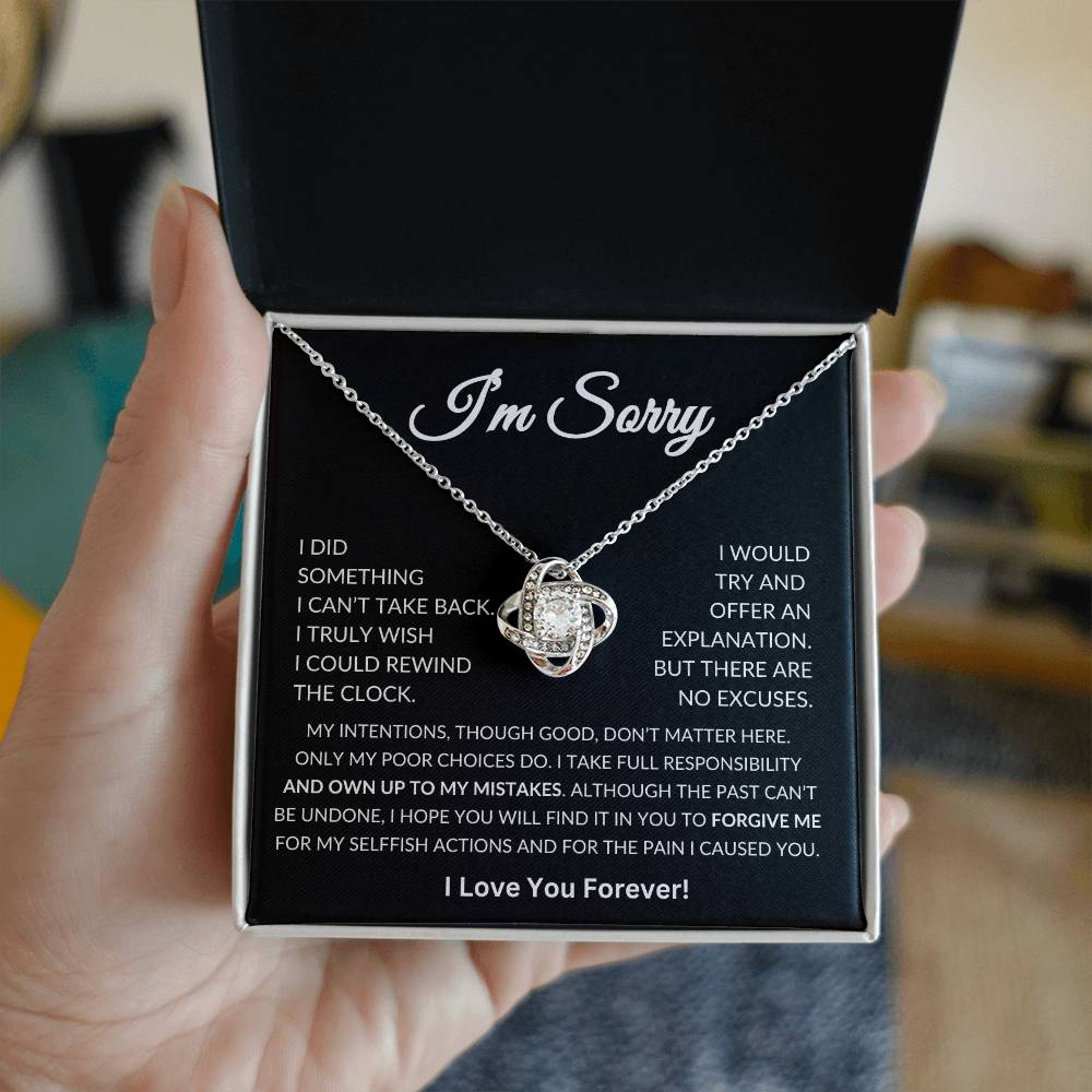 I'm Sorry Gift, An Apology Gift for Her,  Love Knot Necklace