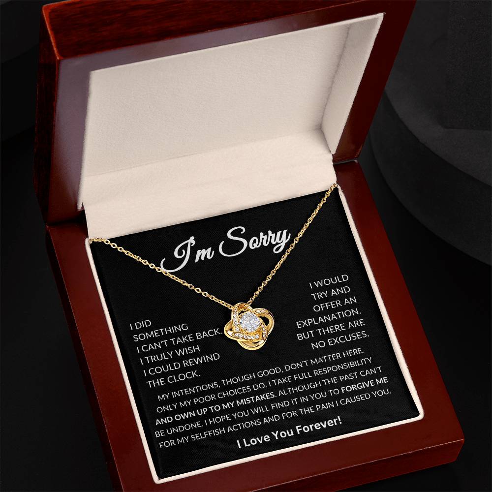 I'm Sorry Gift, An Apology Gift for Her,  Love Knot Necklace