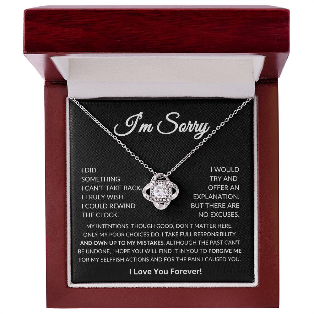 I'm Sorry Gift, An Apology Gift for Her,  Love Knot Necklace