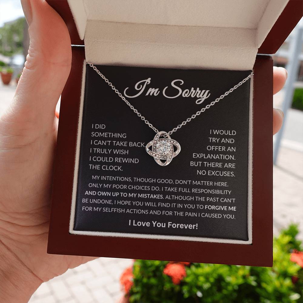 I'm Sorry Gift, An Apology Gift for Her,  Love Knot Necklace