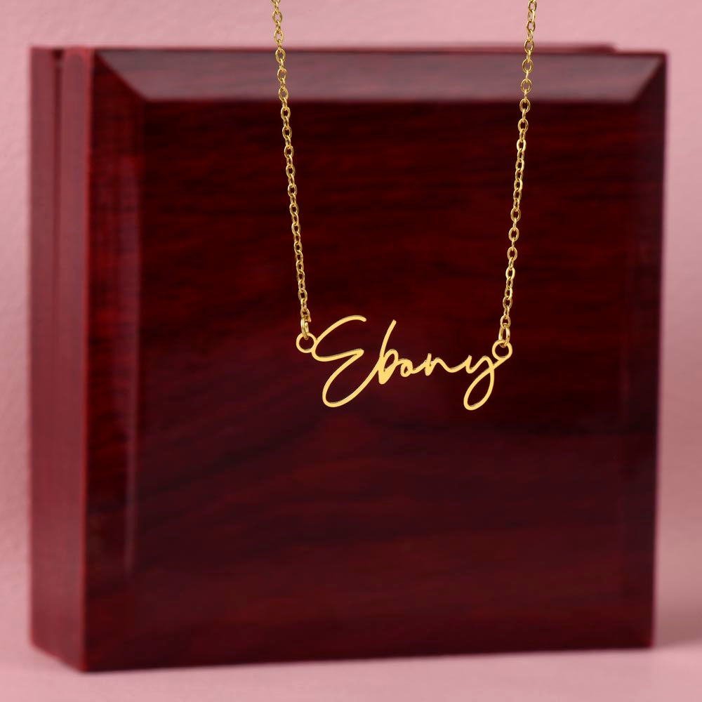 To my Granddaughter Signature Name Necklace