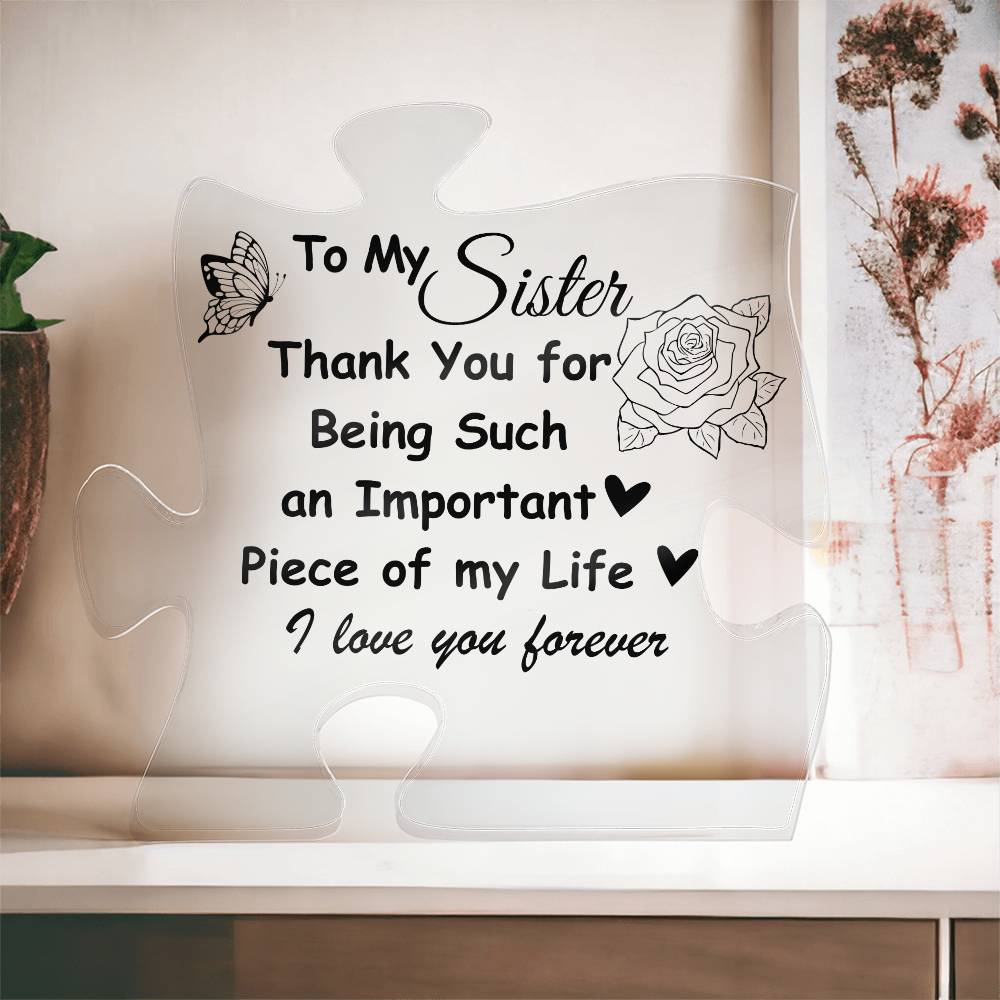 Sister's Gift Plaque | Appreciation Gift for Sister