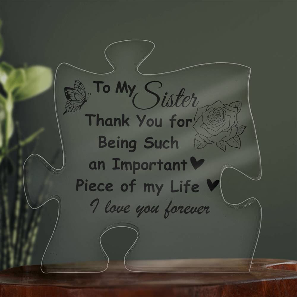 Sister's Gift Plaque | Appreciation Gift for Sister