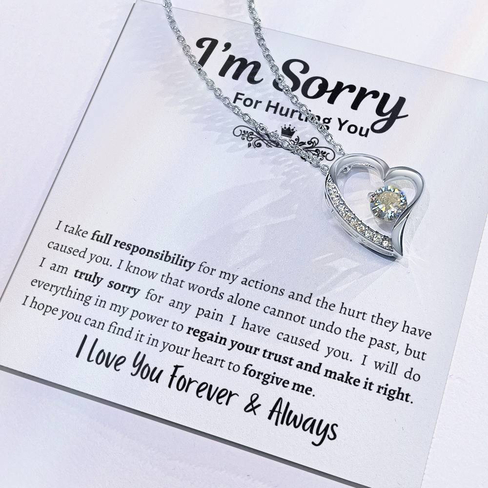 I'm Sorry For Hurting you - Forever Love Necklace, Gift for Her