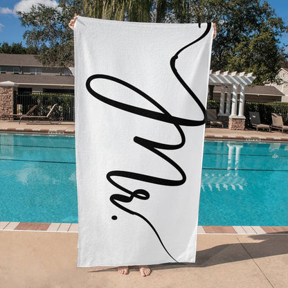 Mr. & Mrs. Beach Towel | Wedding Gift for Couple | Beach Towels for Couple